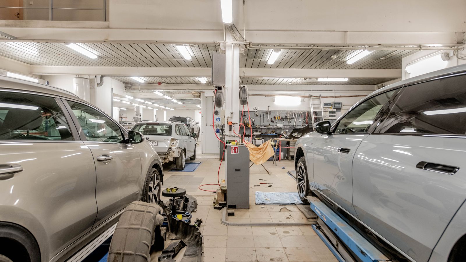 Inside the Swan City Smash Repairs workshop in Bellevue